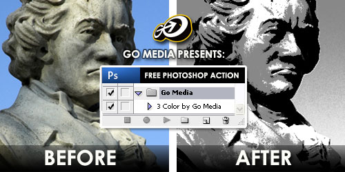 Go Media Photoshop Action - 3 Color Conversion