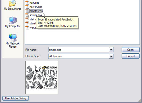 Vector Packs are files that you open with Adobe Illustrator