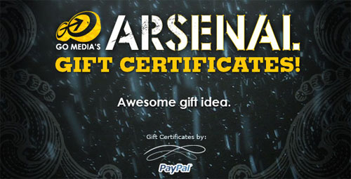 New Arsenal Gift Certificates!