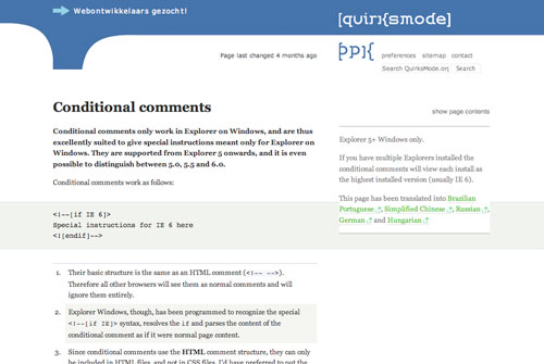 Conditional Comments