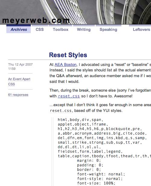 CSS Reset Styles