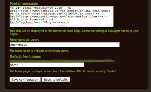 Site Info Home