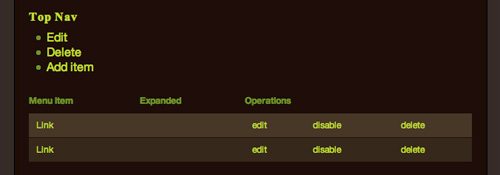 Top Nav Admin