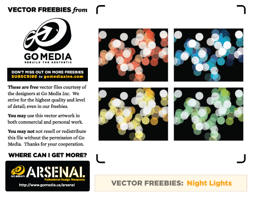 go media freebie vector night lights