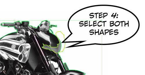 Vector motorcycle step 4