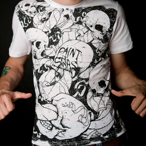 Paint the Stars Skull Shirt designed by Jeff Finley of Go Media
