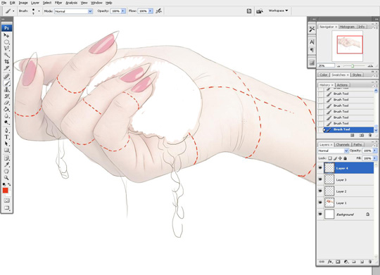 how to draw a hand 5