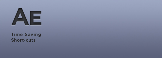 Top 5 Time Saving Short Cuts in After Effects