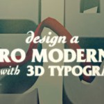Retro Modernist Poster Design with 3D Typography