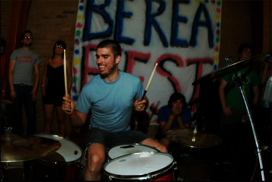 Dave Garwacke on drums