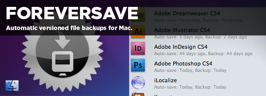 ForeverSave: Versioned File Backup for Mac