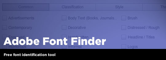 Adobe Font Finder