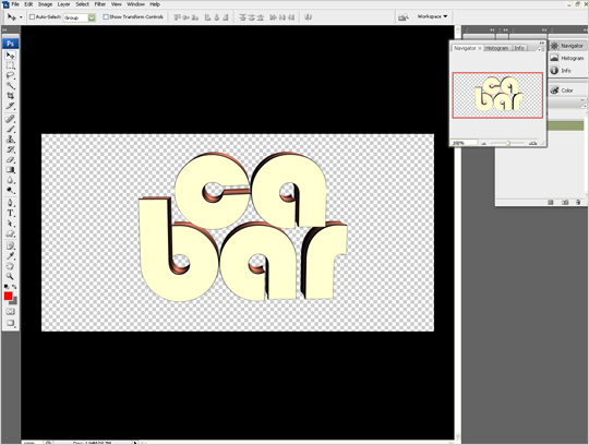 Xara 3d text in Photoshop
