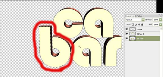 Magic Wand on 3d Text