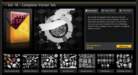 grab vector set 18