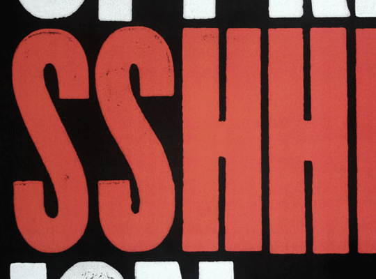 distressed type