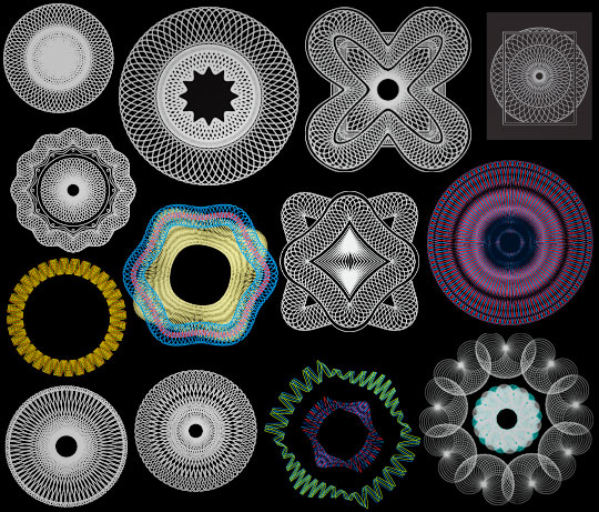 Go Media - Vector set 20 - Guilloche