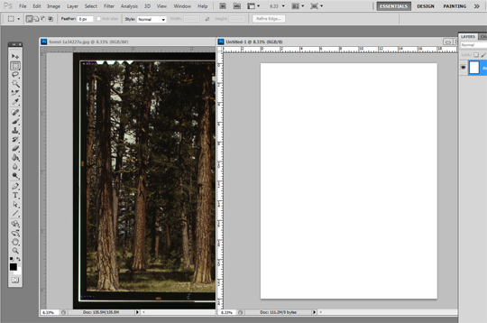 SAoS - Lost and Take poster tutorial - Ps step 01.01 - New document and base image