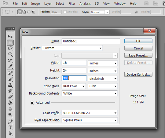 SAoS - Lost and Take poster tutorial - Ps step 01 - Document setup
