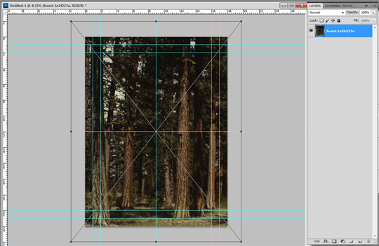SAoS - Lost and Take poster tutorial - Ps step 02 - Placing and sizing