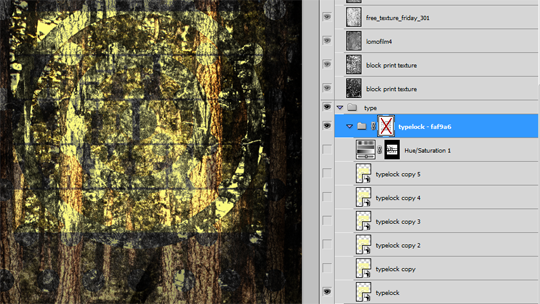 SAoS Lost and Taken poster tutorial - Type texture 02