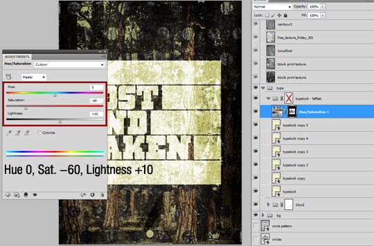 SAoS Lost and Taken poster tutorial - Type texture 05