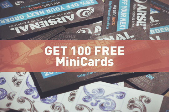 Get 100 Free MiniCards from Moo