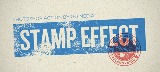Photoshop Action: Stamp/Print Effect