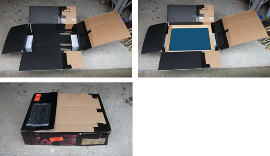 Place screen face down in box, close box and cover. Leave for 2-5 days.