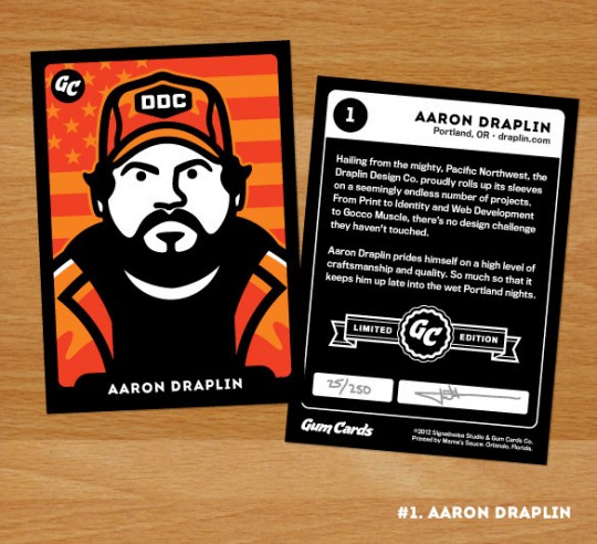 Aaron Draplin Gum Card