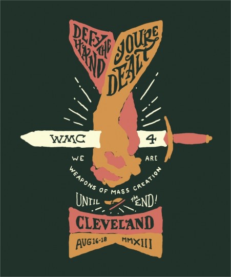 wmc fest design with colors blocked in