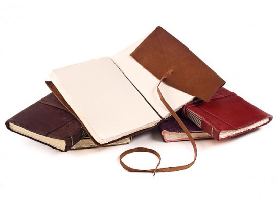 Italian Leather Calf Skin Journals with Handmade Amalfi Pages