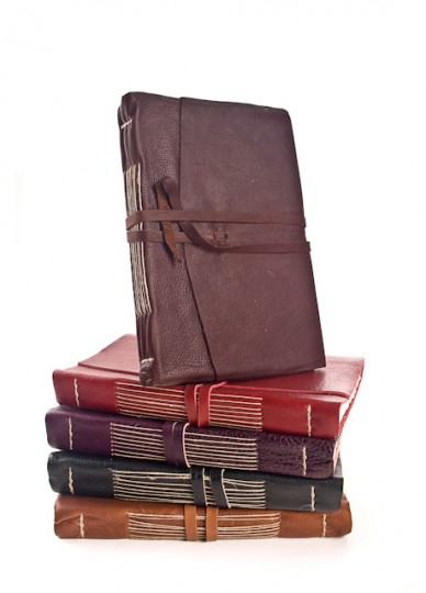 Italian Leather Calf Skin Journals with Handmade Amalfi Pages