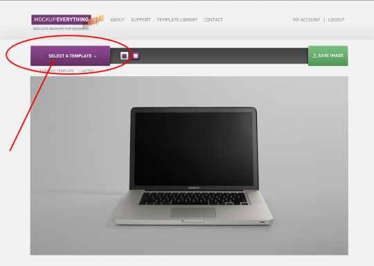 Click on the button called "select a template" Click on the button called "select a template"
