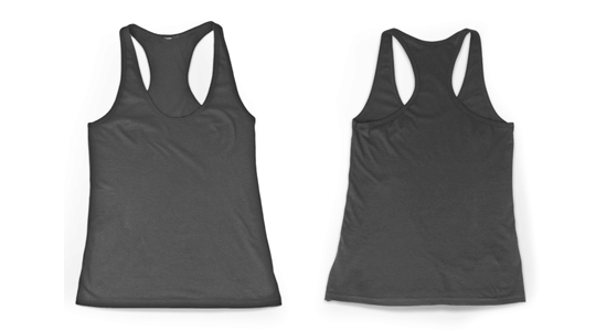 Women's Racerback Tank Top - Flat (both front & back)