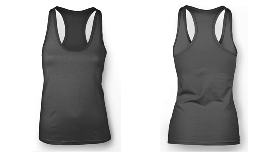 Women's Racerback Tank Top - Ghosted (both front & back)