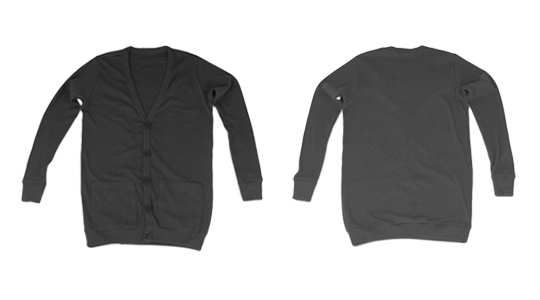 Ladies Ribbed Pocket Cardigan - Flat Ladies Ribbed Pocket Cardigan - Flat