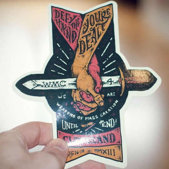 custom sticker for wmc fest