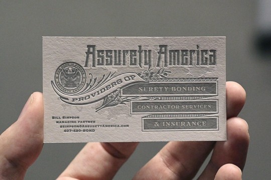 ASSURETY AMERICA BUSINESS CARD