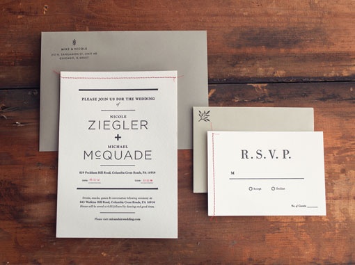 Nicole Zeigler & Mike McQuade: Wedding Materials