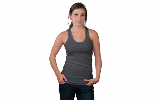 Women's Ribbed Beater Modelshot