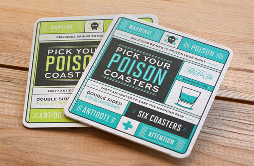 55 Hi’s: Pick Your Poison Coasters