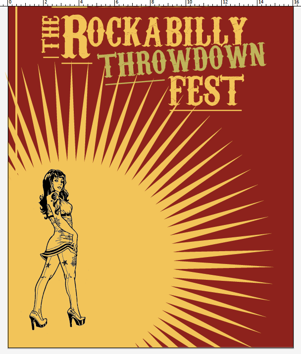 Create a Rockabilly Poster With Vector Set 22 - Starburst editing