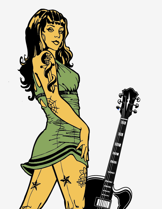 Create a Rockabilly Poster With Vector Set 22 - Colorizing elements