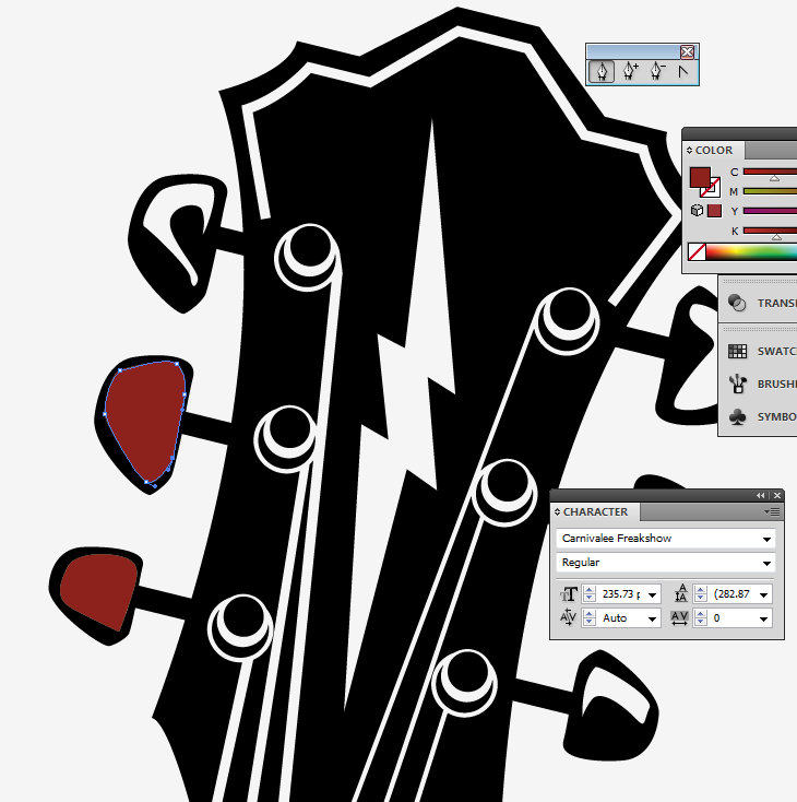 Create a Rockabilly Poster With Vector Set 22 - Colorizing elements