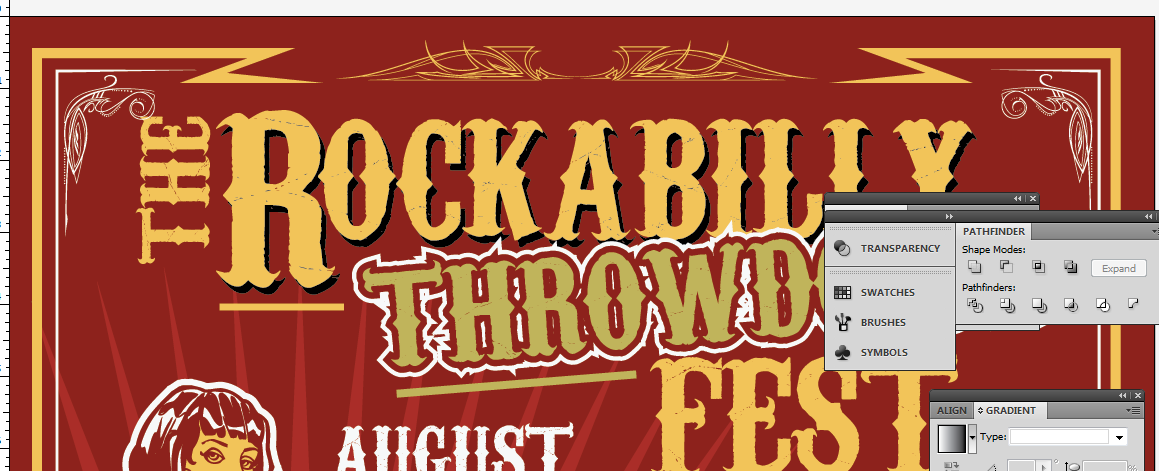 Create a Rockabilly Poster With Vector Set 22 - Border refinements