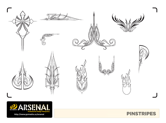 Go Media's Arsenal - Vector set 22 - Pinstripes