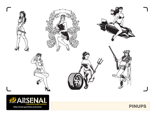 Go Media's Arsenal - Vector set 22 - Pinups