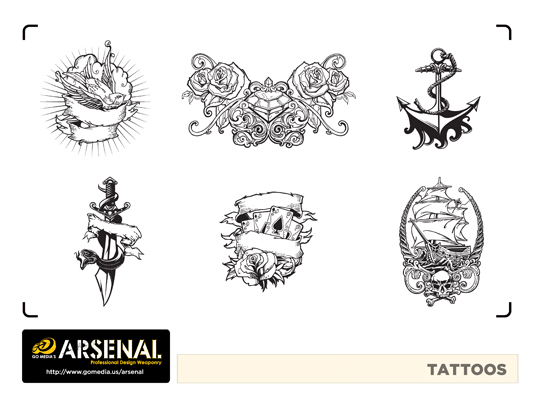 Go Media's Arsenal - Vector set 22 - Tattos