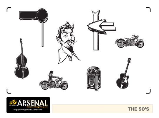 Go Media's Arsenal - Vector set 22 - The 50s
